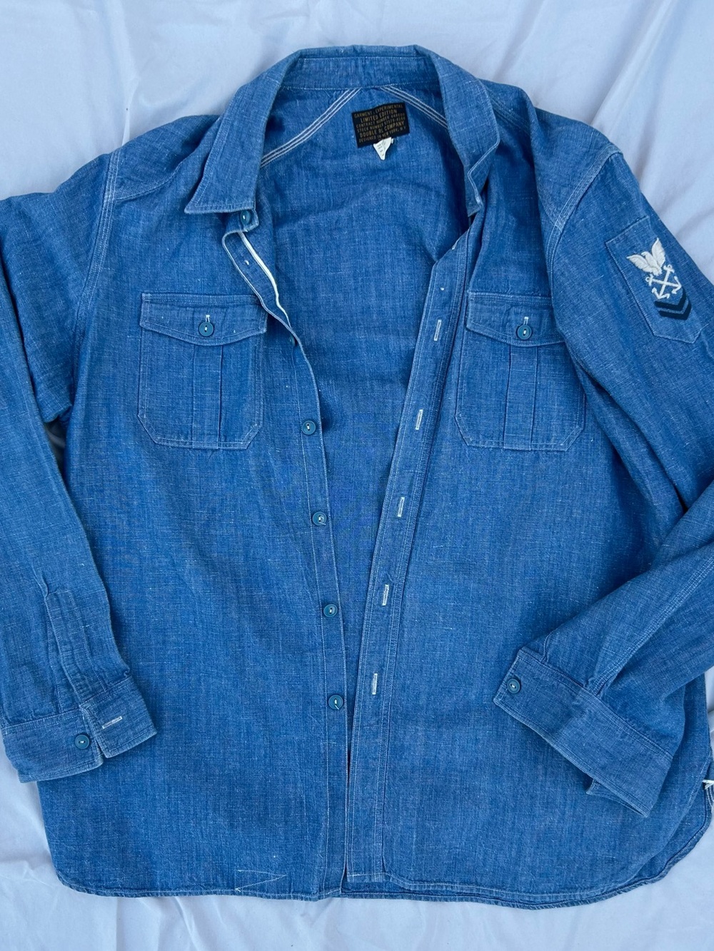Double RL Men's Blue Denim Workshirt